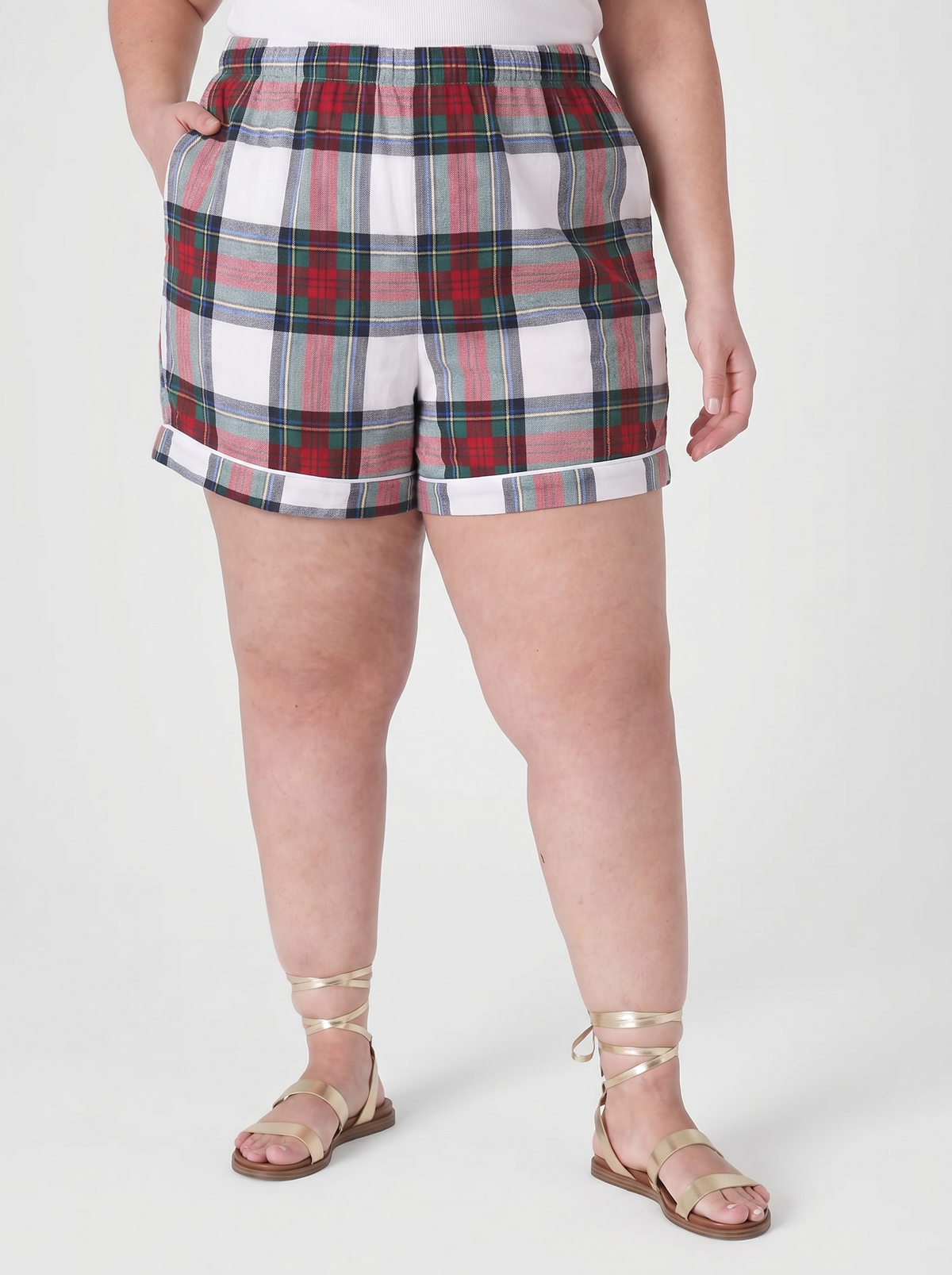 Cozy Plaid Shirt/Shorts Set